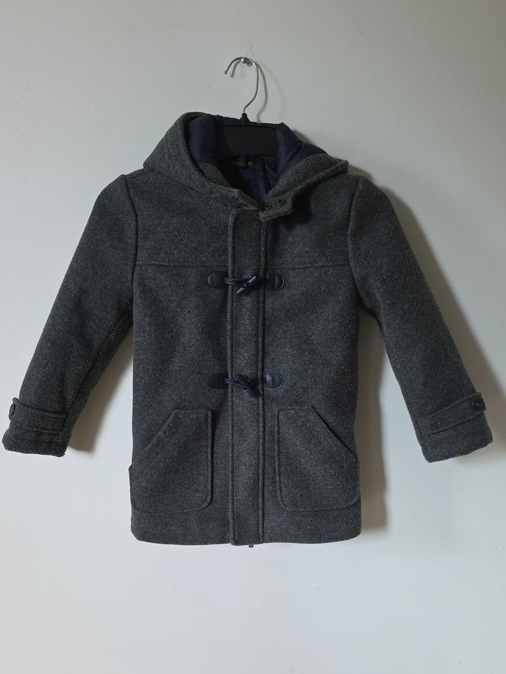 Mayoral Kids' Charcoal Toggle Coat, 7Y